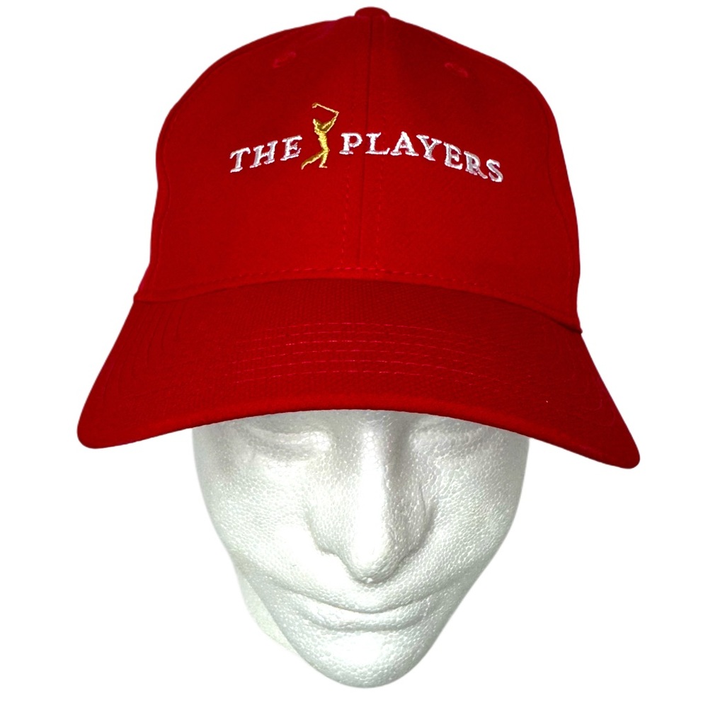 The Players Hat Cap Strap Back Mens Red Golfing Ultimate Fit Xcap Ahead